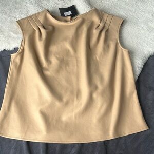 NWT Marc New York Leather Bronze Metallic Top